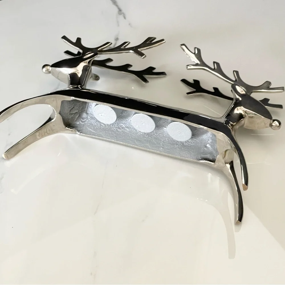 Silver Reindeer Candle Holder by Pottery Barn